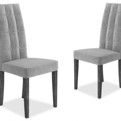 Set van 2 Eetkamerstoelen Sarou Grijs