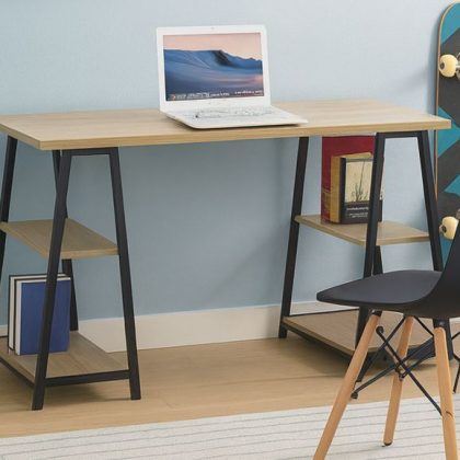 Kinderbureau Mali 4 legplanken Sonoma/Zwart