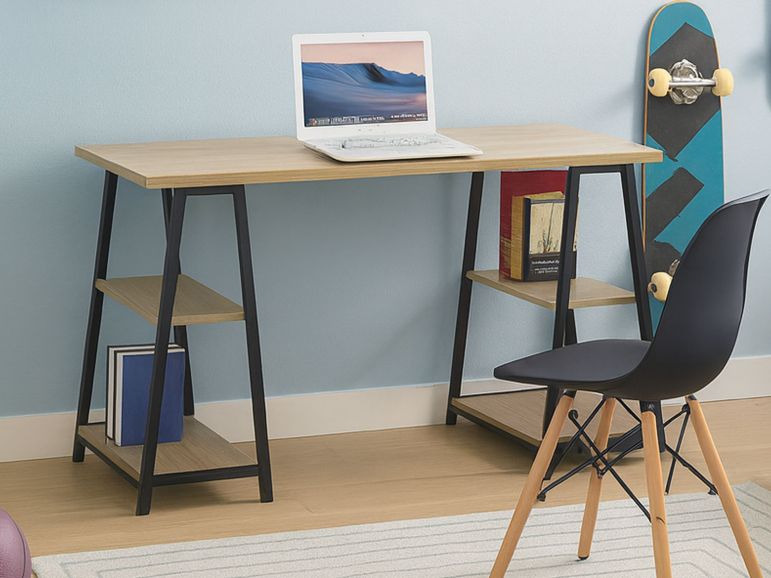 Kinderbureau Mali 4 legplanken Sonoma/Zwart