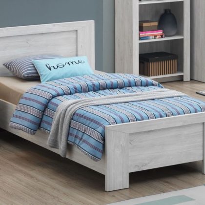 Kinderbed Elvitalic 90x200cm Gebleekte Eik