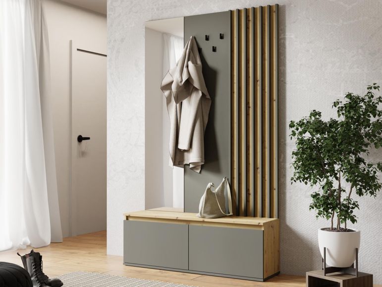 Vestiaire DANIEL Artisan Eik/Grafiet