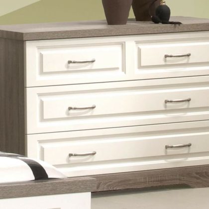 Commode Ivana 3 lades Truffel/Porselein