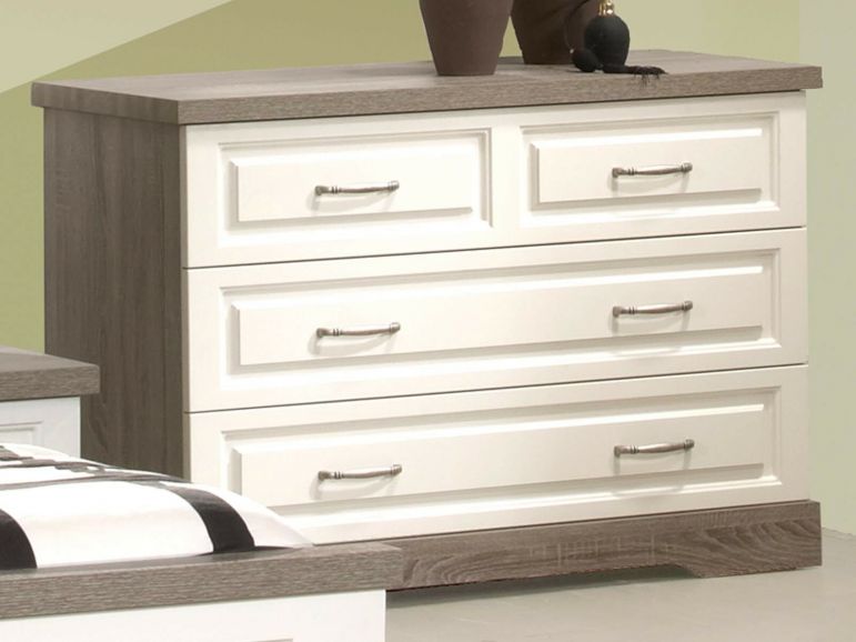 Commode Ivana 3 lades Truffel/Porselein