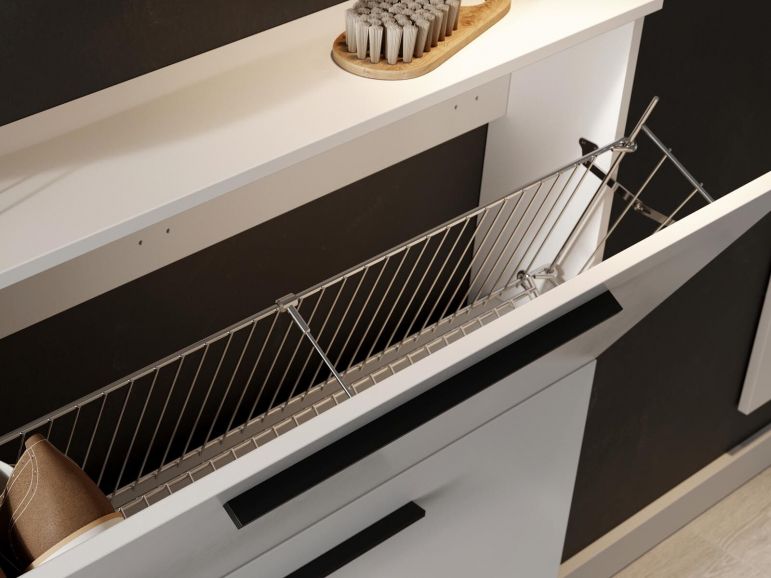 Schoenenkast UTANA 3 Deuren 100 cm Wit - Afbeelding 2