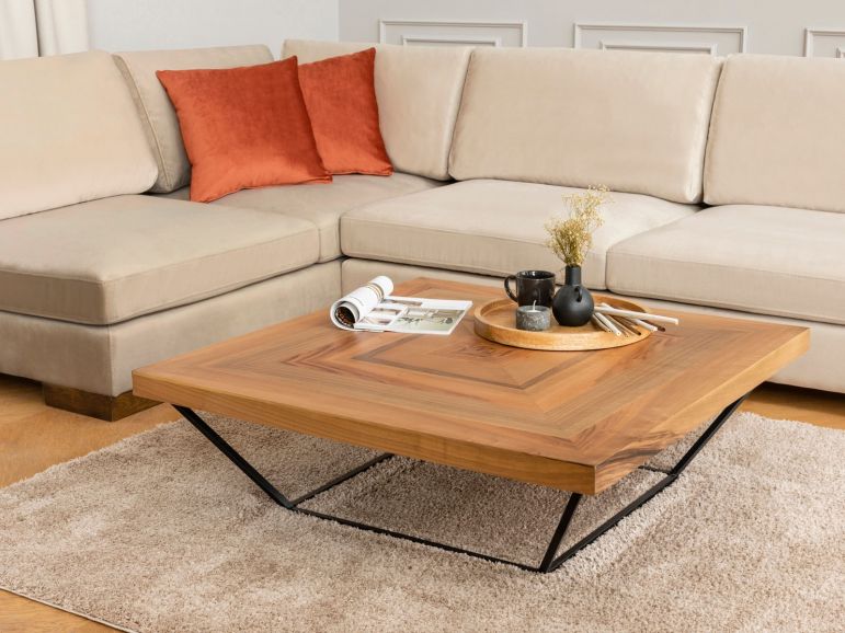 Hoekbank TUZLA met Longchair Links Beige Stof - Afbeelding 3