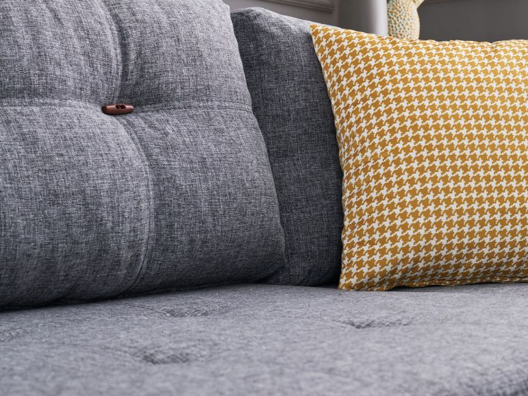 Converteerbare Hoekbank MANDALA met Longchair Rechts Grijs - Afbeelding 4