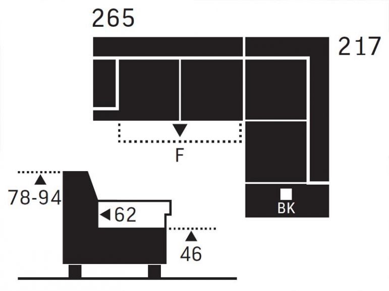 Converteerbare Hoekbank ANGITE met Longchair Rechts Stof Antraciet - Afbeelding 5