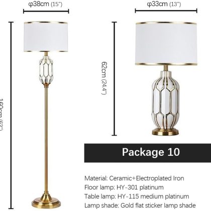 Vloerlamp en Tafellamp Set Modern Design