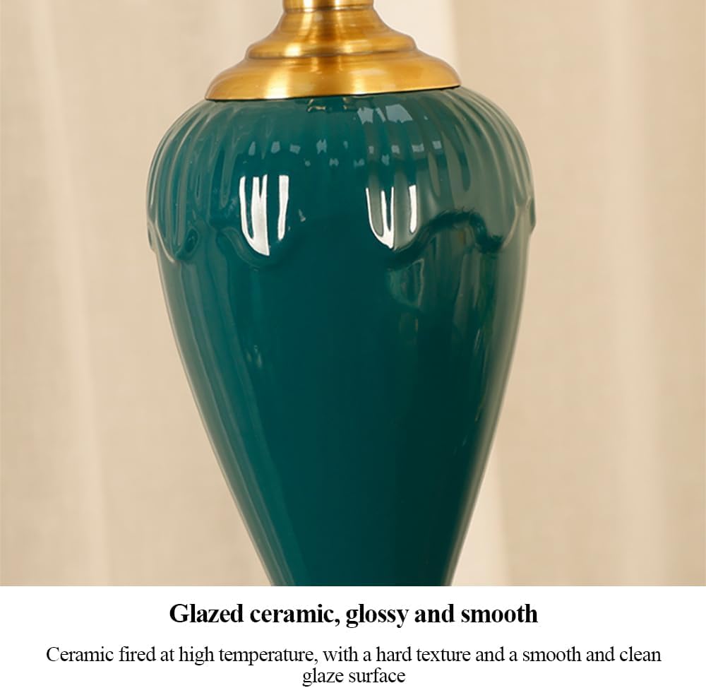 Vloerlamp en Tafellamp Set Klassiek – Groen met Goud - Afbeelding 3