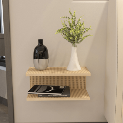 Zwevend Nachtkastje Ramen 45cm Rotan Look