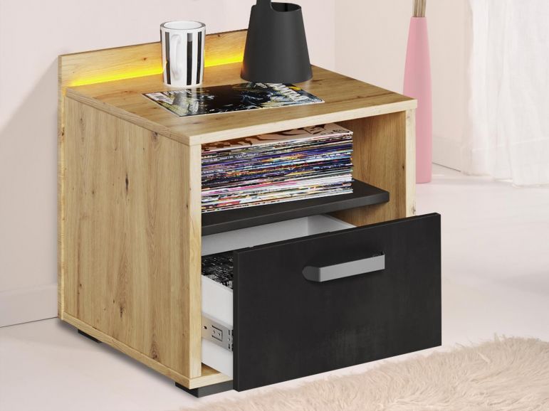 Kindernachtkastje Bic Artisan Eik/Grijs