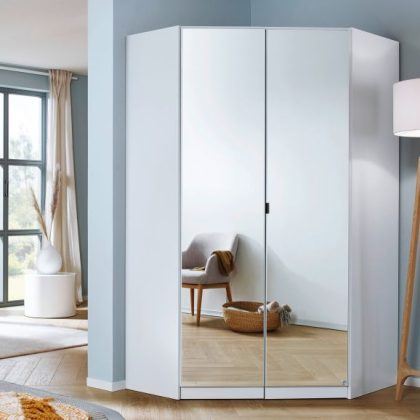 Hoekkast Otamendi 2 deuren met spiegel Wit