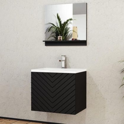 Badkamerkast met Lavabo Najid Zwart