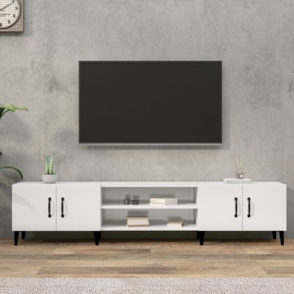 TV-meubel hoogglans wit 150x40x35 cm