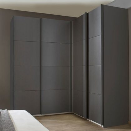 Hoekkast Quasi 4 deuren Metaalgrijs