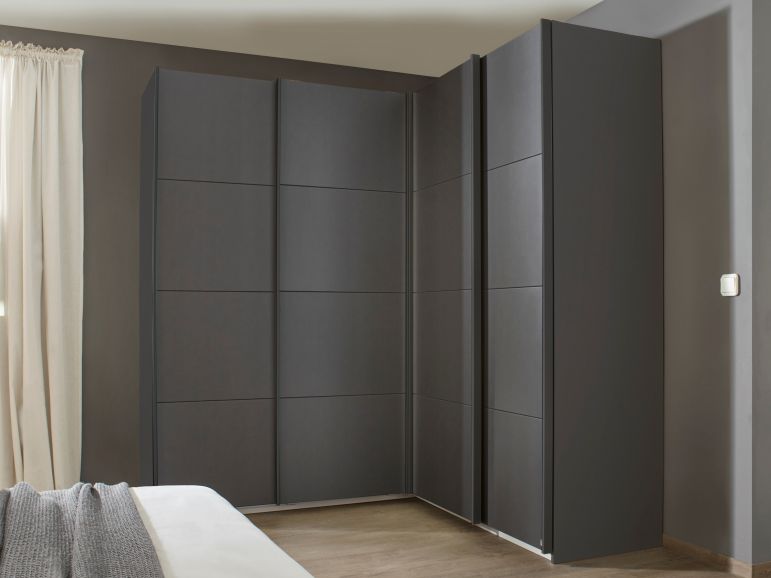 Hoekkast Quasi 4 deuren Metaalgrijs